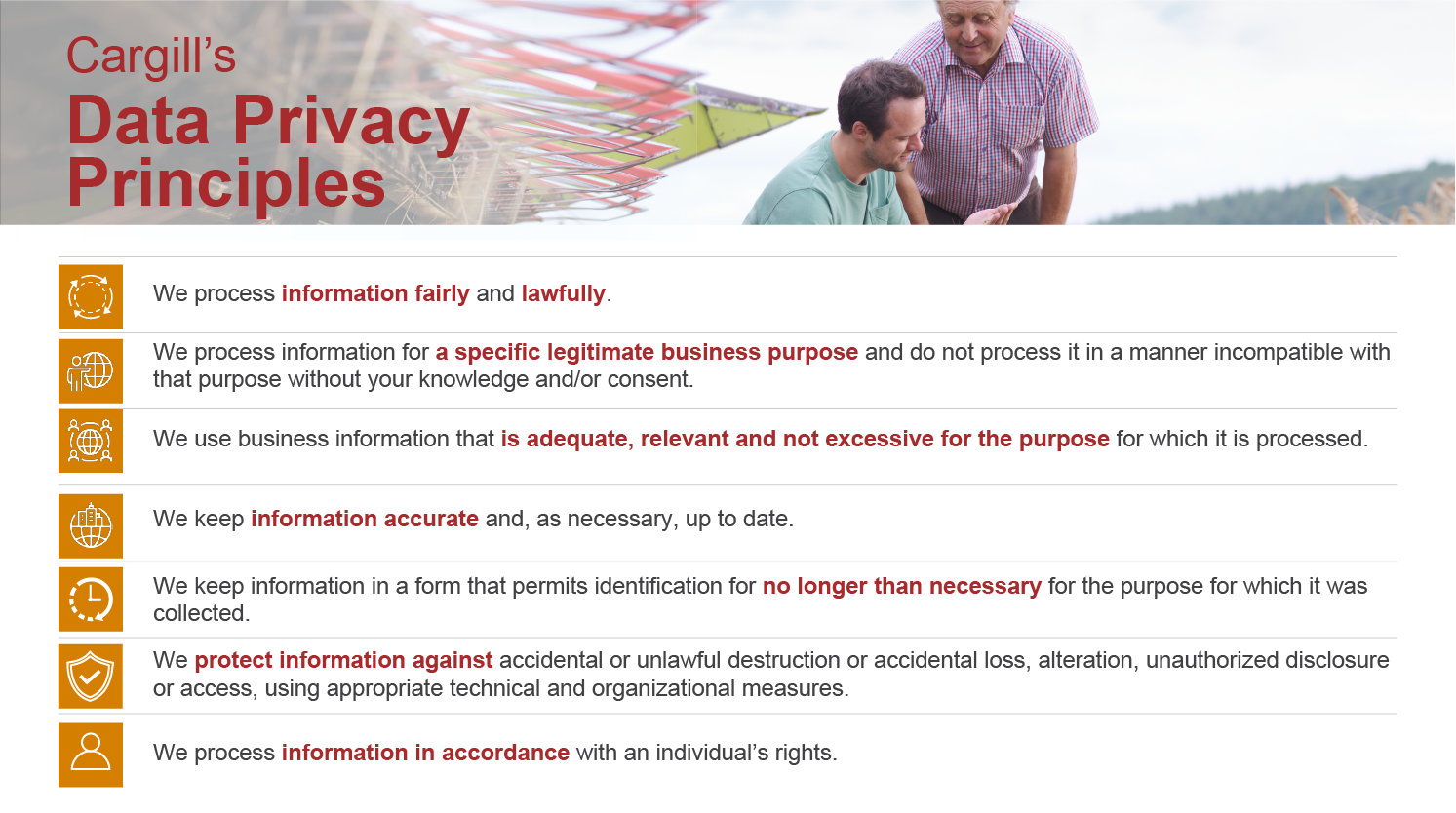 data privacy - in page